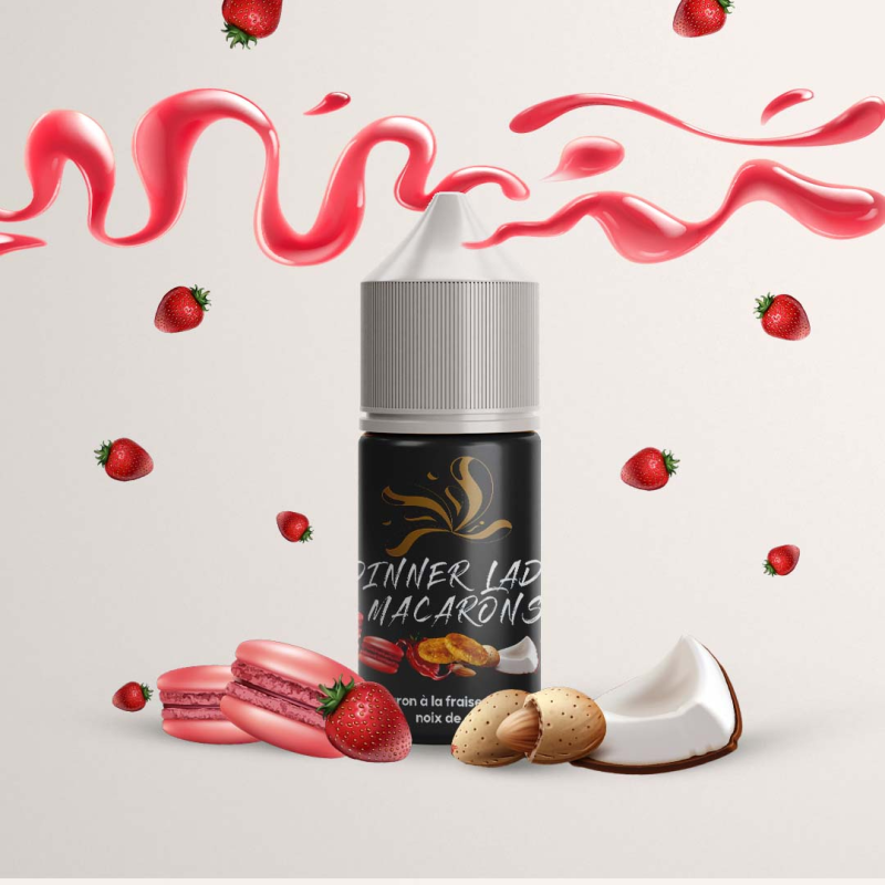 E-LIQUIDE DIY STRAWBERRY MACAROON  30ML - LAVA LAVA - 1