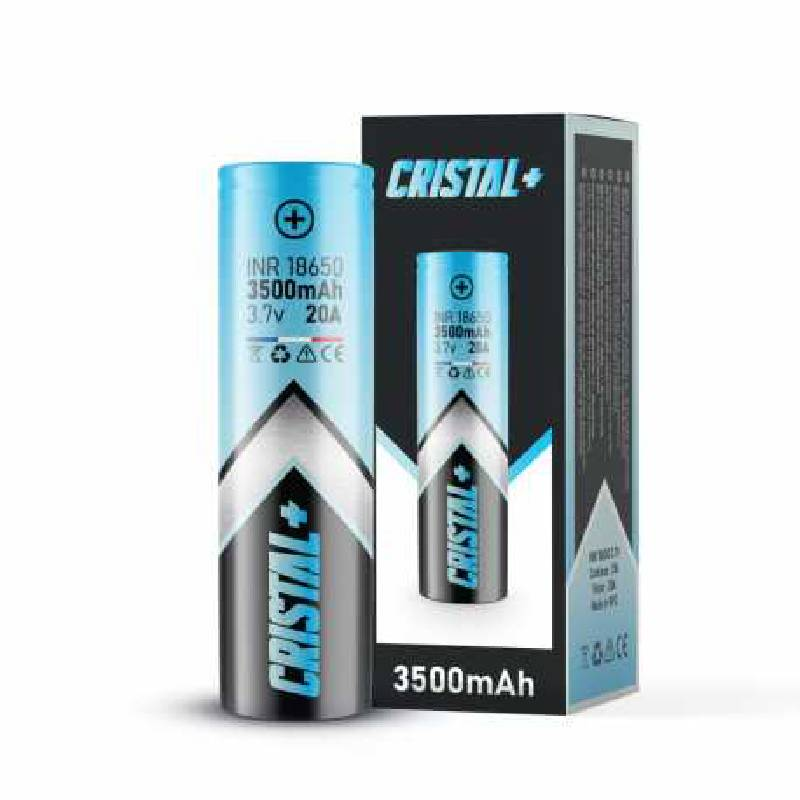 Accu INR 18650 3500mah 20A - Cristal+ Cristal + - 1