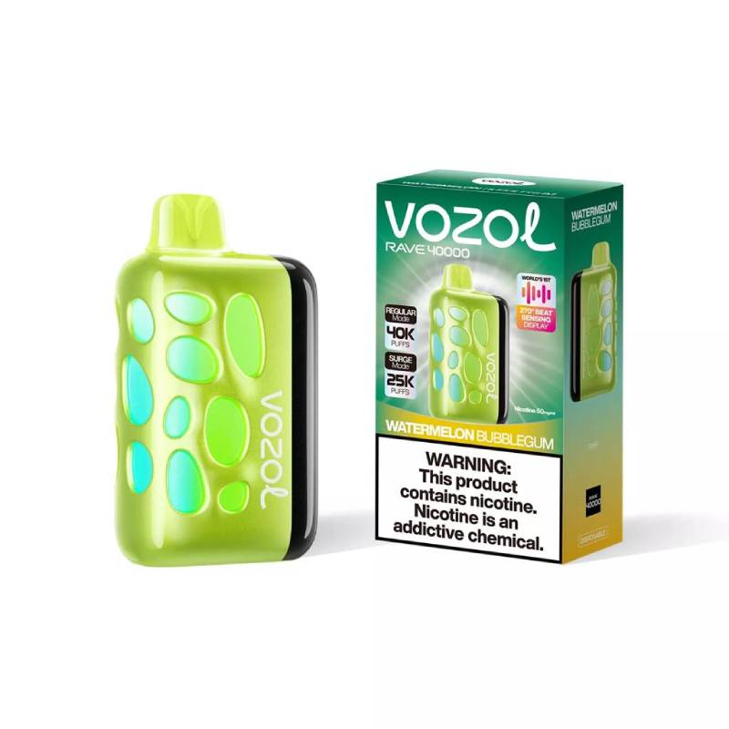 VOZOL RAVE 40K PUFFS -  WATERMELON BUBBLEGEM VOZOL - 1