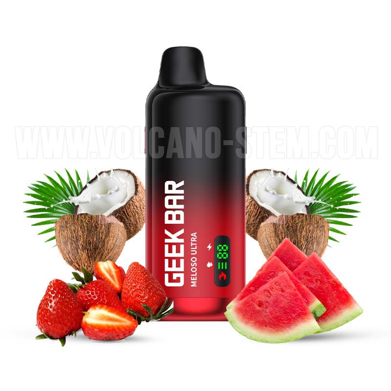 Watermelon Strawberry Coconut  10000 PUFFS - GEEK BAR MELOSO ULTRA GEEK BAR - 1