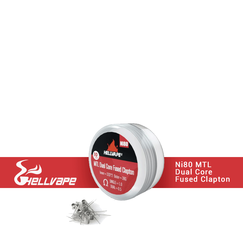 Coils Ni80 MTL Dual Core Fused Clapton - Hellvape Hellvape - 1